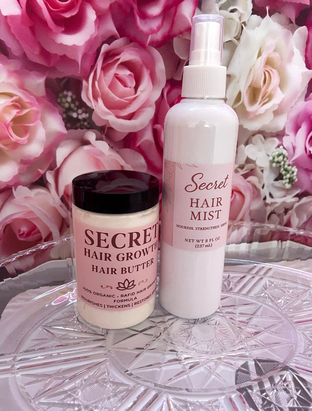Secret hair butter and spray